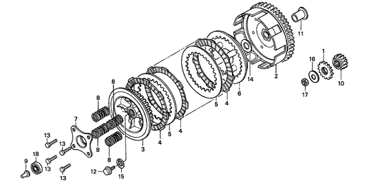 Loncin 150cc to 250cc Clutch 4 Bolt