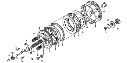 Loncin 150cc to 250cc Clutch 4 Bolt